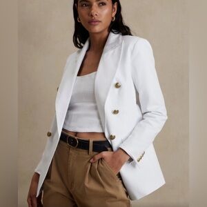 Banana Republic Factory Women’s White Icon Blazer size 6.